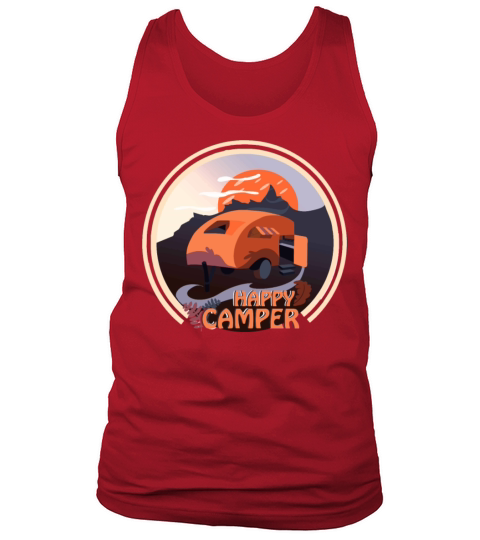 camping Vintage Happy Camper rv Tank Top Unisex