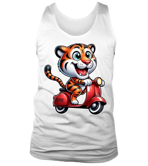 Tiger Riding Scooter 2 Tank Top Unisex