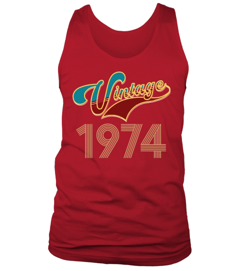 Vintage 1974 Birthday Tank Top Unisex