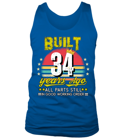 Vintage Birthday 34 Tank Top Unisex