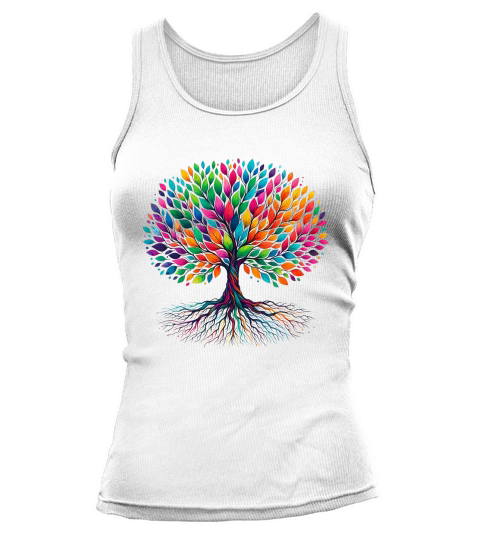 Colorful Tree Yoga Tank top Woman