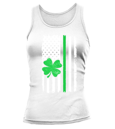 Vintage American Flag St. Patricks Day Tank top Woman