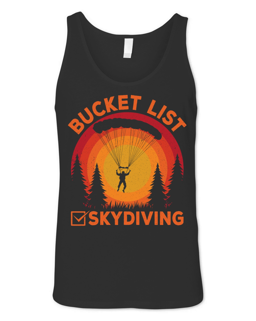 Bucket list skydiving 05 Unisex Jersey Tank