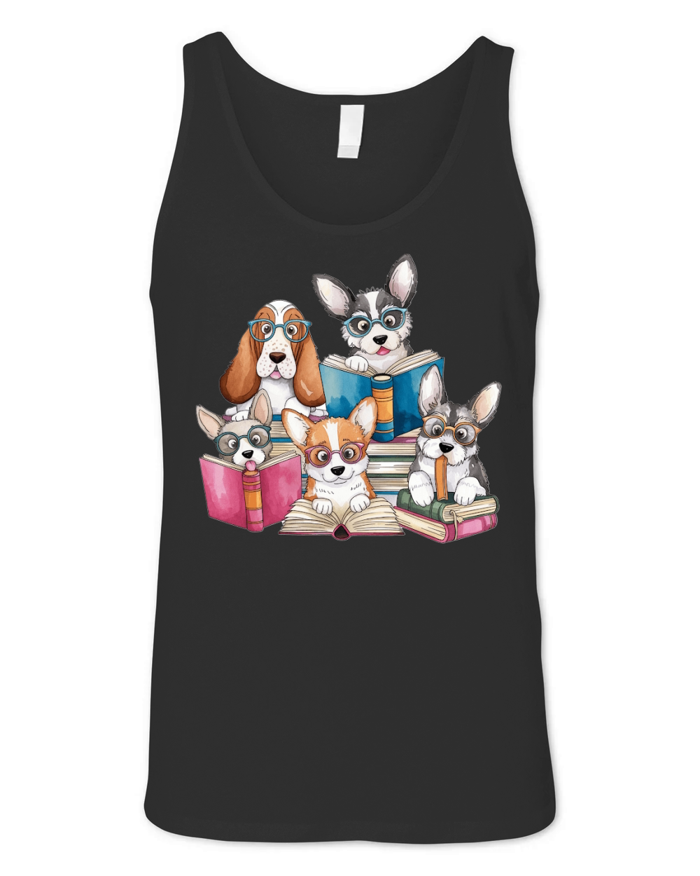 Dog Watercolor Bundle 05 Unisex Jersey Tank