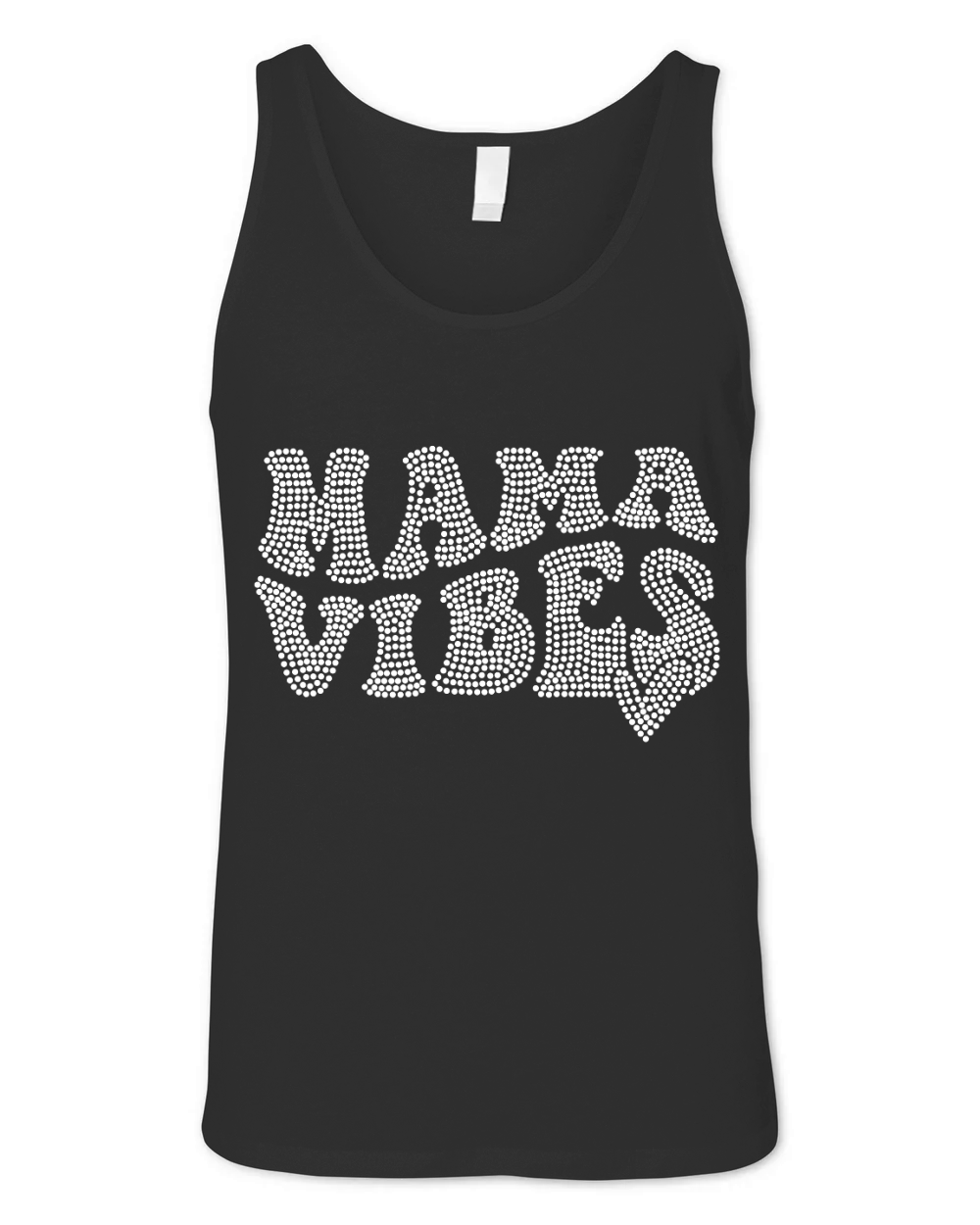 Mama Vibes Rhinestone Templates Unisex Jersey Tank