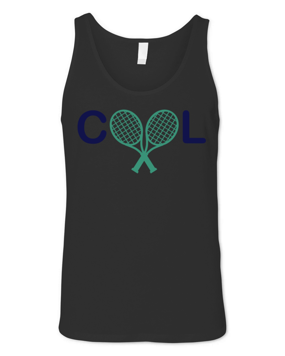 Tennis Logo in color "cool" Unisex Jersey Tank