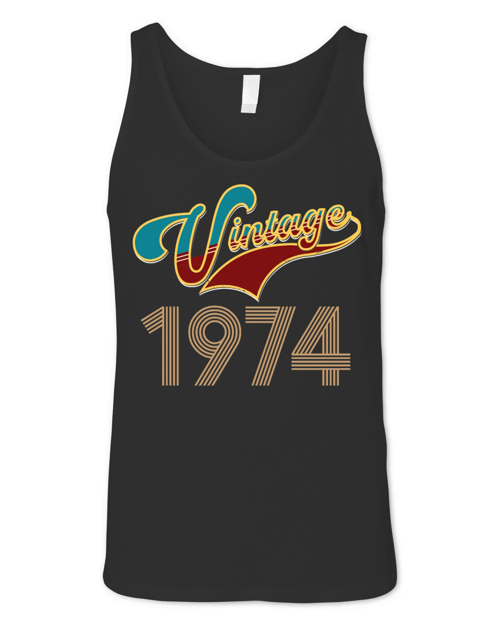 Vintage 1974 Birthday Unisex Jersey Tank
