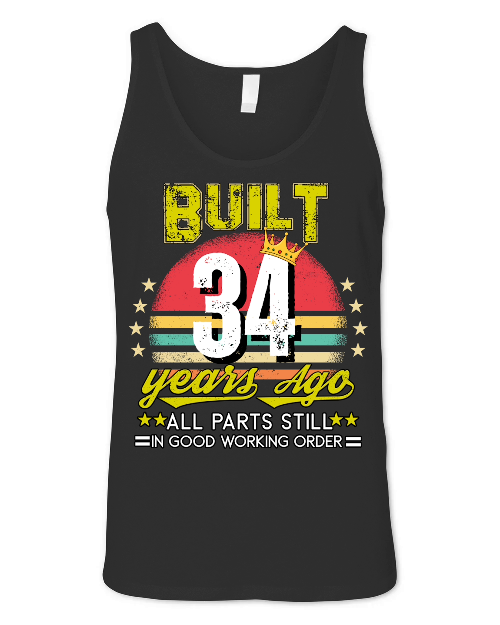 Vintage Birthday 34 Unisex Jersey Tank