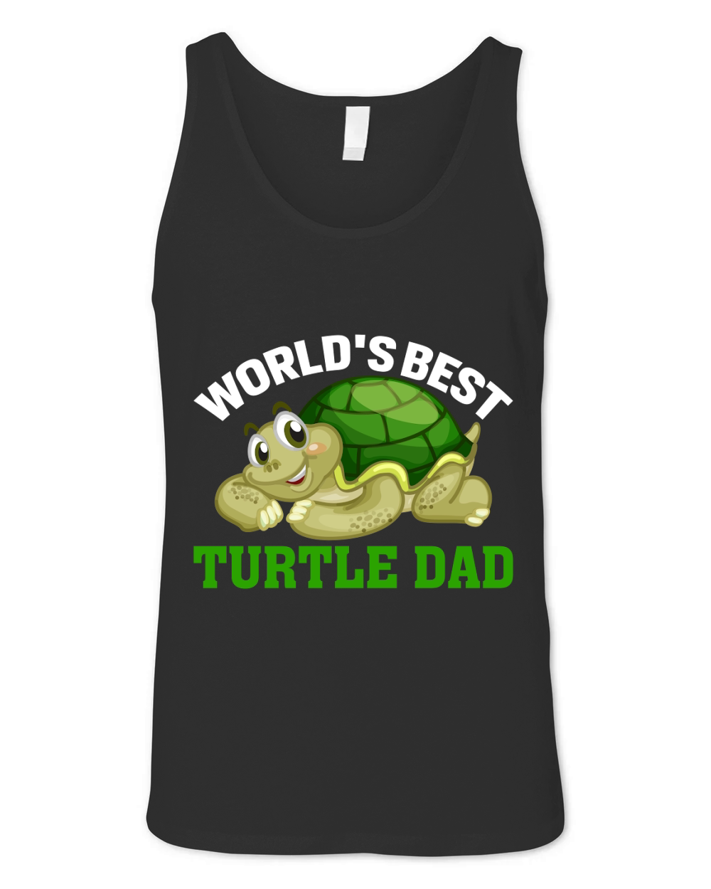 Worlds best turtle dad 1 Unisex Jersey Tank