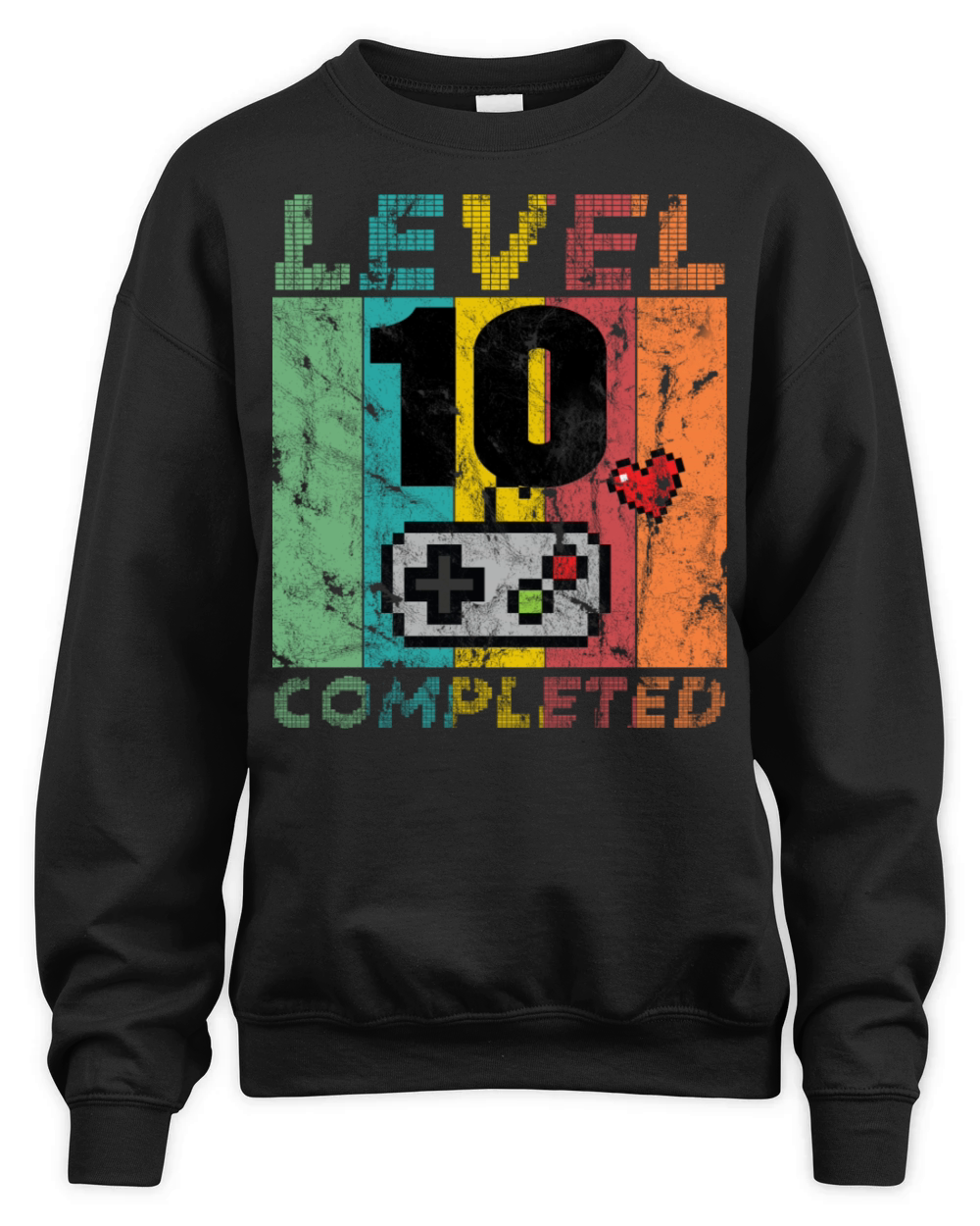 10th Birthday Gamer T-Shirt Level 10 Completed Unisex Premium Crewneck Sweatshirt