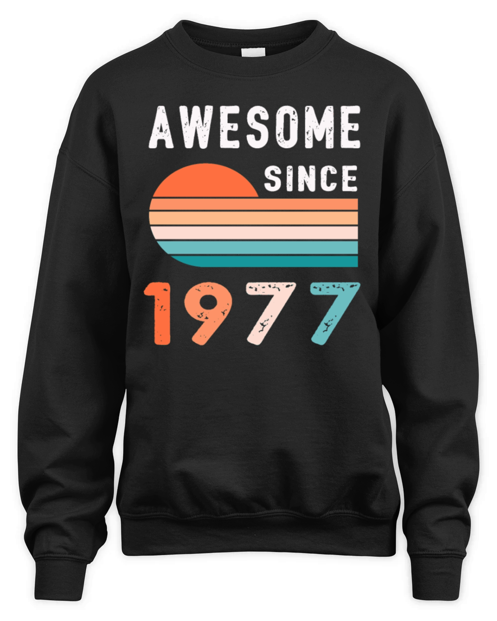 1977 Birthday Retro Vintage Gift Unisex Premium Crewneck Sweatshirt