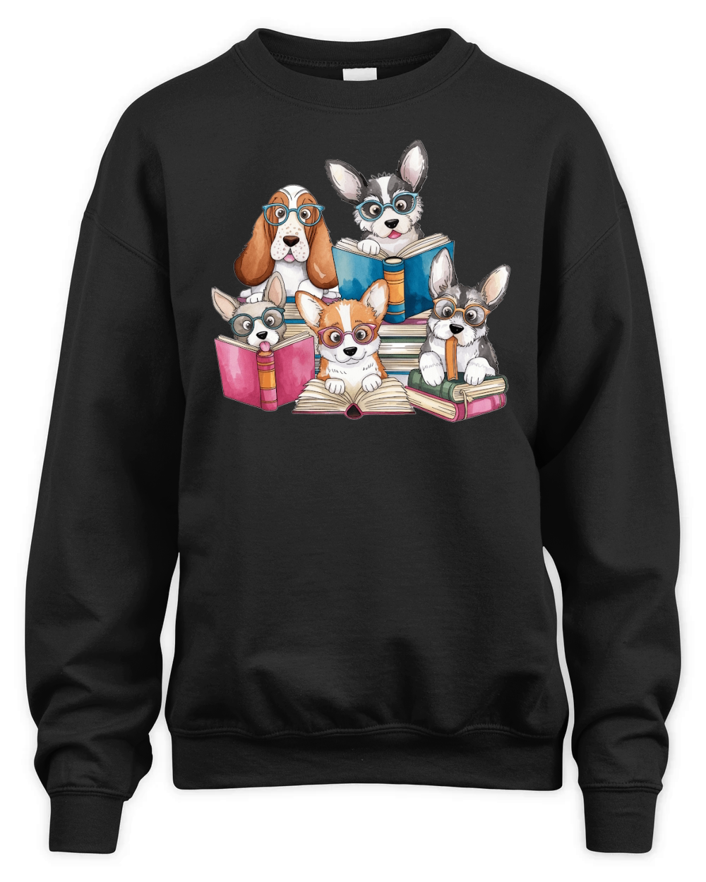 Dog Watercolor Bundle 05 Unisex Premium Crewneck Sweatshirt