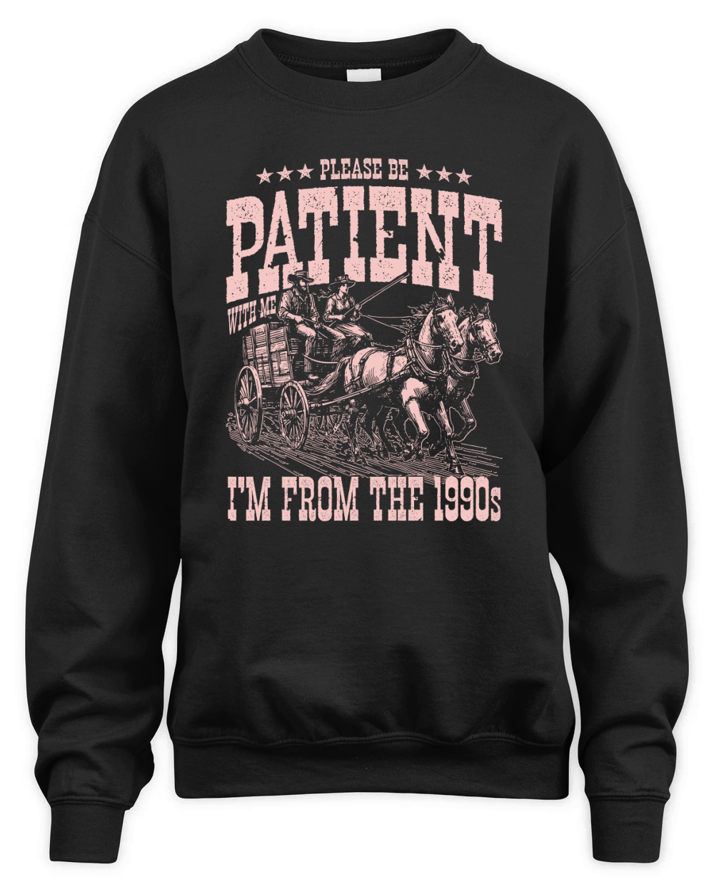 Im From The 1900s Cowboy Western D Retro Pink Unisex Premium Crewneck Sweatshirt