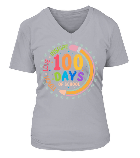 100 Days of School V-neck T-Shirt Woman