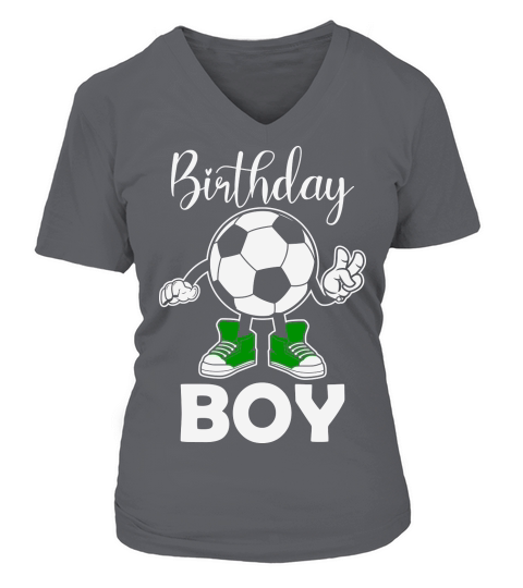 birthday boy football V-neck T-Shirt Woman