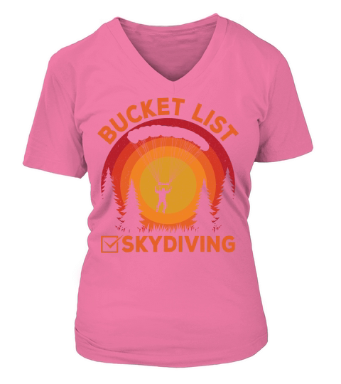 Bucket list skydiving 05 V-neck T-Shirt Woman