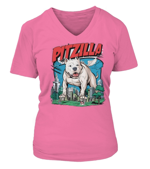 dogzilla (6) V-neck T-Shirt Woman