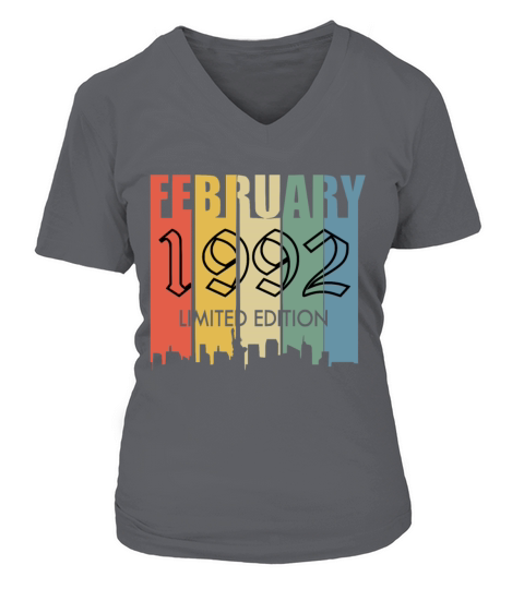 February 1992 year vintage saying V-neck T-Shirt Woman