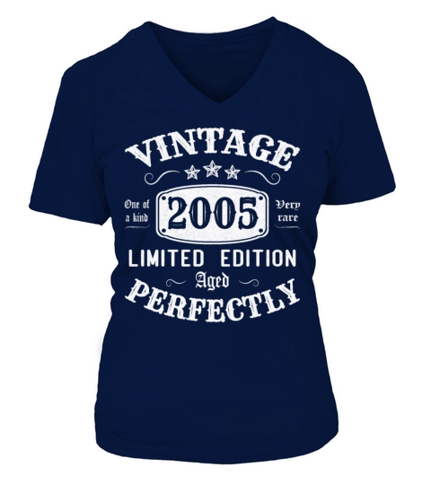 Vintage 2005 Limited Edition Aged Perfectly V-neck T-Shirt Woman
