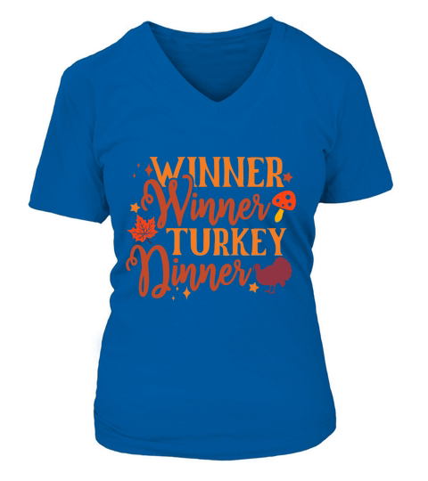 Winner Winner Turkey Dinner V-neck T-Shirt Woman
