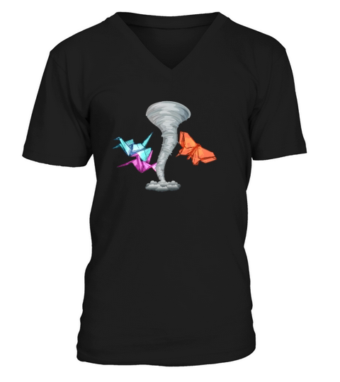 Origami Tornado V-Neck T-shirt