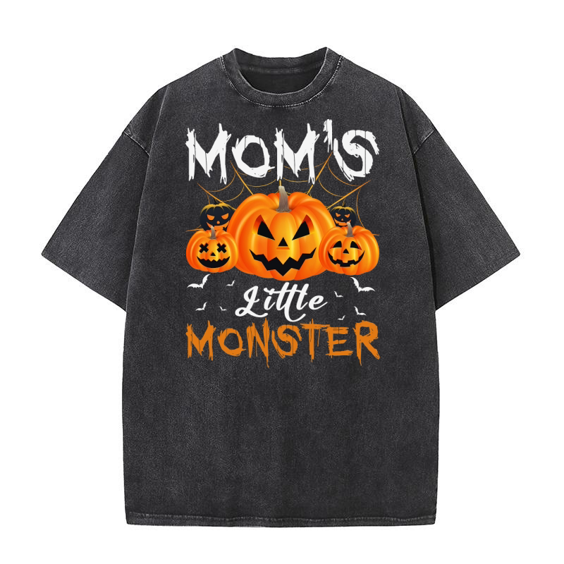 402. moms little monster Washed T-Shirt