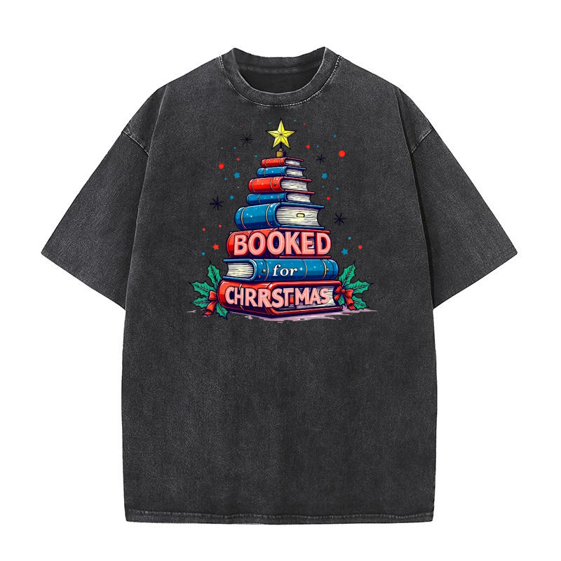 Booked for Christmas 6 Washed T-Shirt