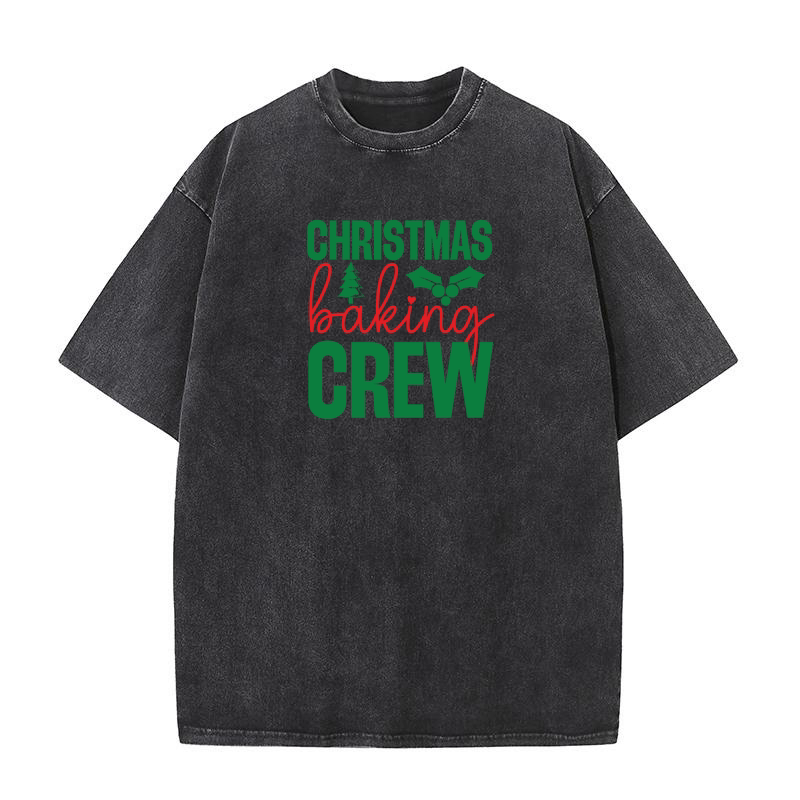 Christmas baking crew 4 Washed T-Shirt
