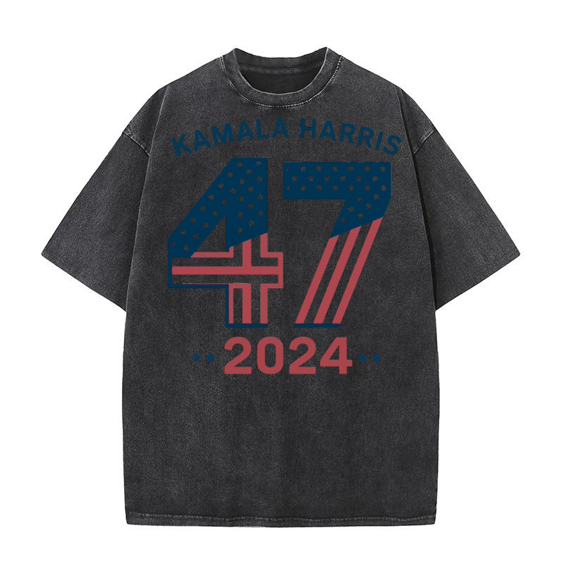 Kamala Harris 47th President USA Washed T-Shirt