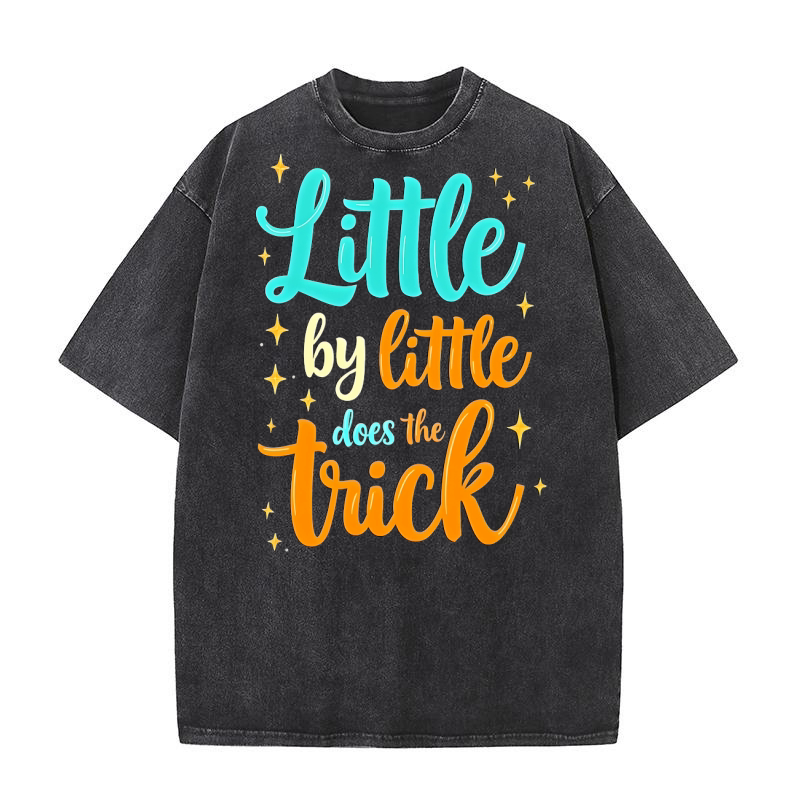 Little By Little Does The Trick Washed T-Shirt