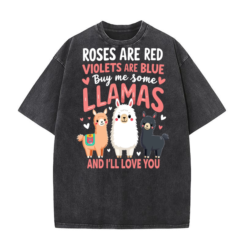 LLama (6) Washed T-Shirt
