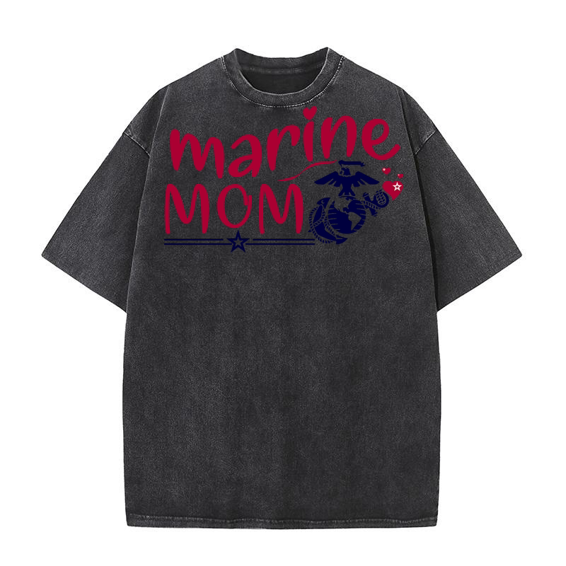 Marine Mom 02 Washed T-Shirt