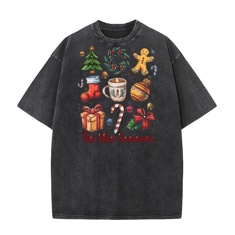 Tis the Season Christmas 6 Washed T-Shirt