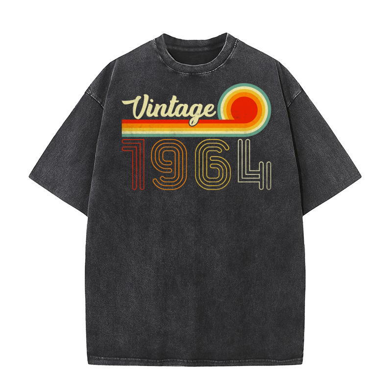 Vintage Born In 1964 Retro Washed T-Shirt