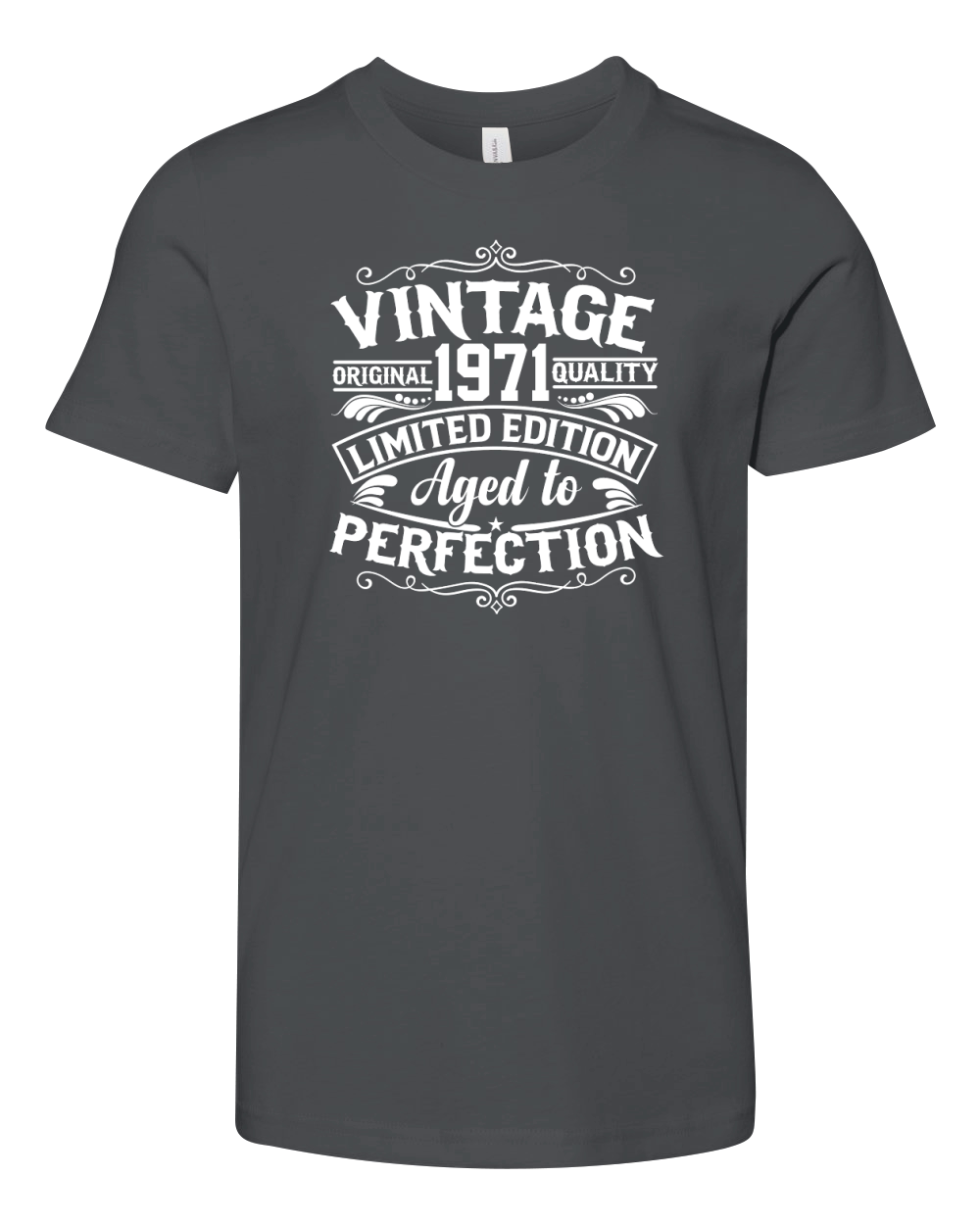 50th Birthday Svg Vintage 1971 Svg Aged to perfection T shirt design Youth Unisex Jersey Tee