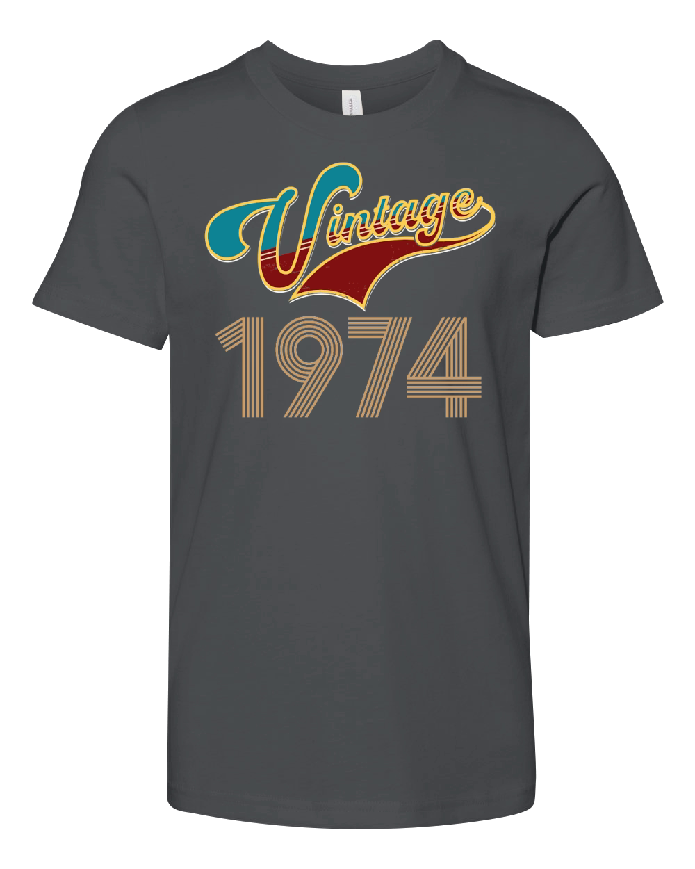 Vintage 1974 Birthday Youth Unisex Jersey Tee