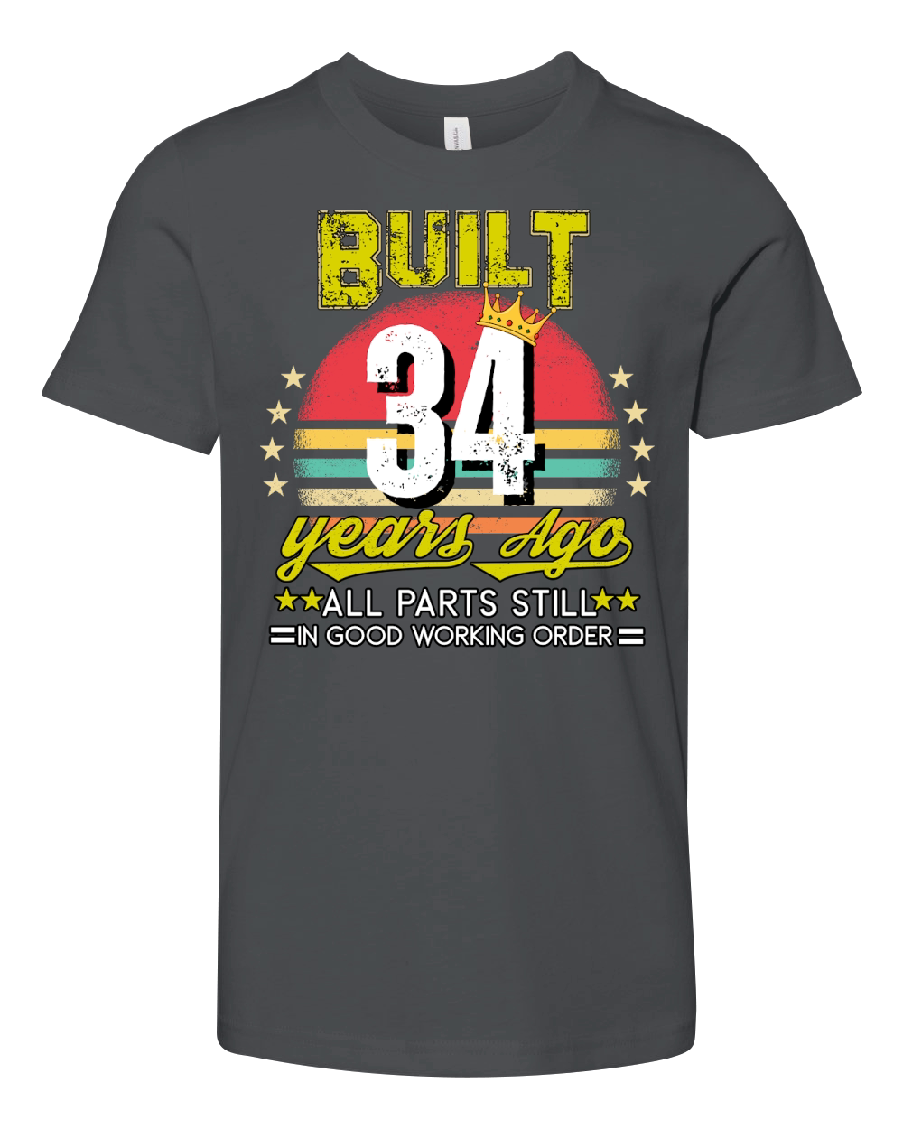 Vintage Birthday 34 Youth Unisex Jersey Tee