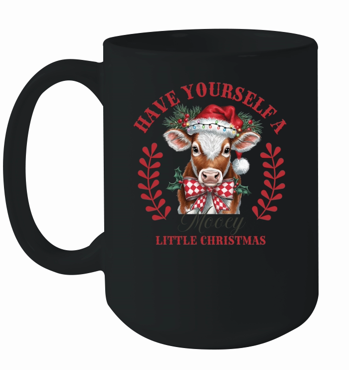 Have yourself a mooey little Christmas Ceramic Mug