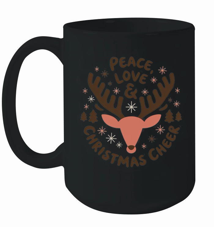 Peace,love & Christmas Cheer Ceramic Mug