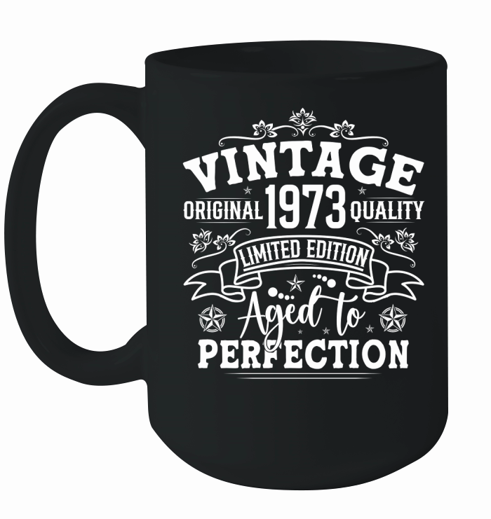 Vintage Birthday TShirt Design Bundle1973 Ceramic Mug