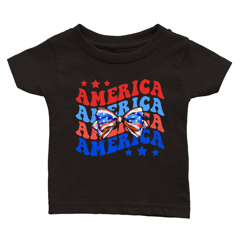 4th of July America 7 Classic Baby Crewneck T-shirt