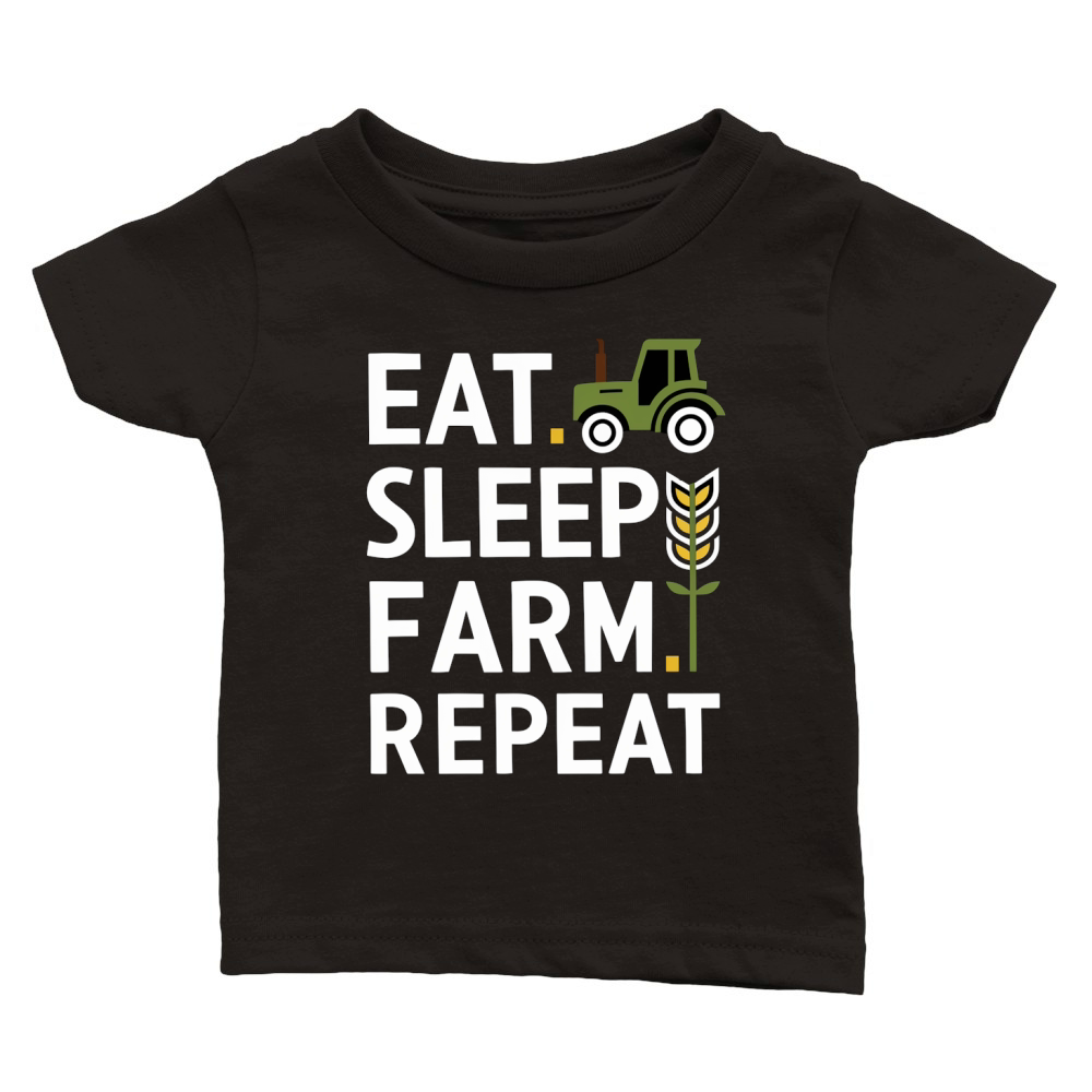 Eat Sleep Farm Repeat t Classic Baby Crewneck T-shirt