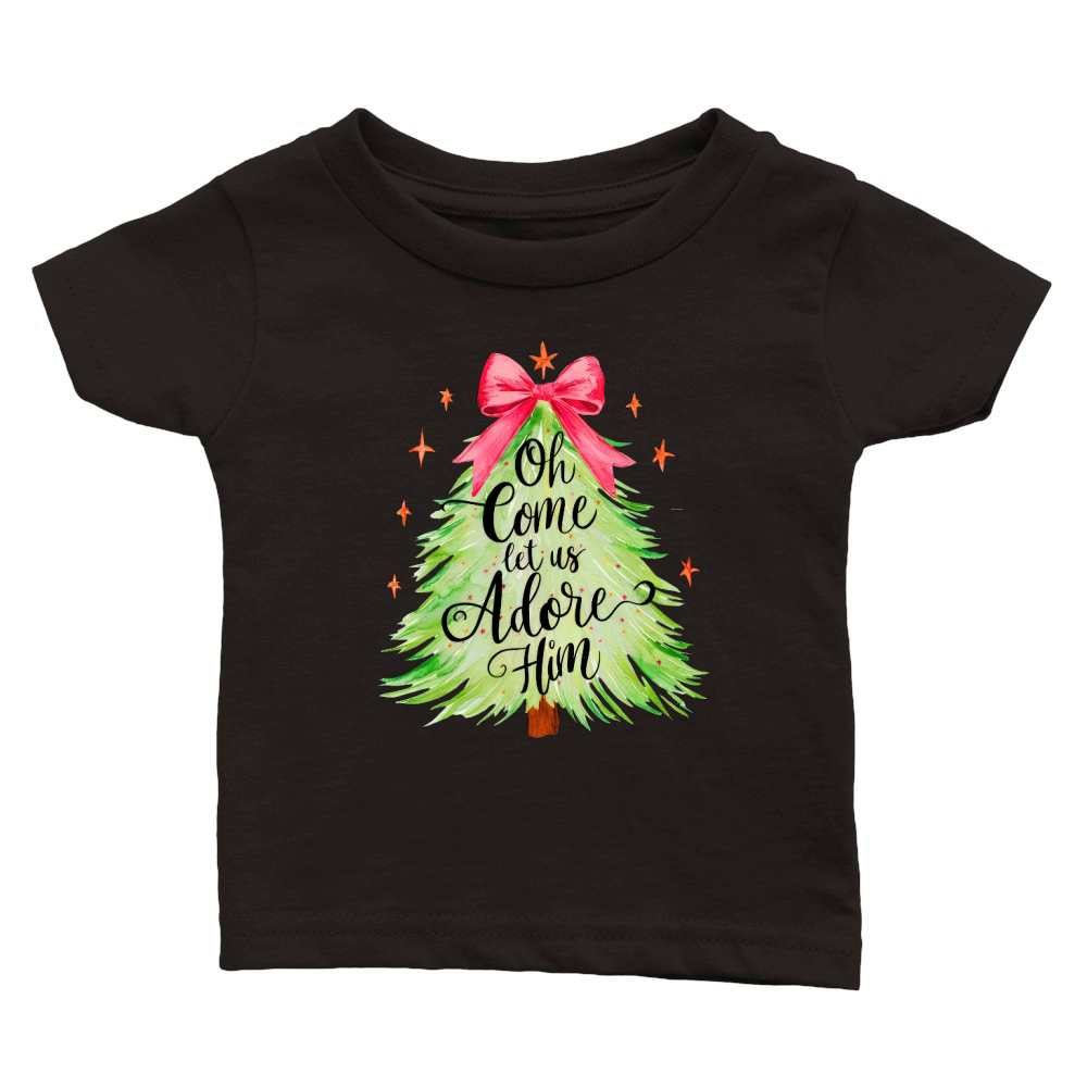 Oh come let us adore him 1 Classic Baby Crewneck T-shirt