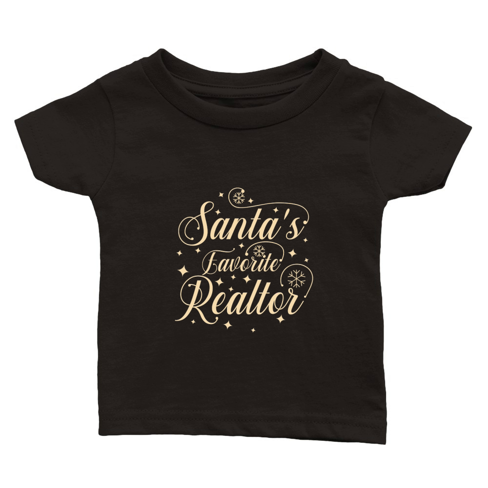 santas favorite realtor Classic Baby Crewneck T-shirt