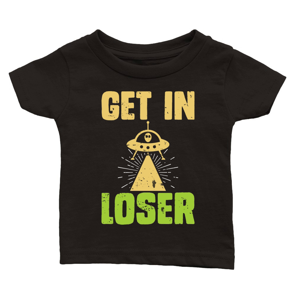 Vintage UFO Alien  get In loser Classic Baby Crewneck T-shirt