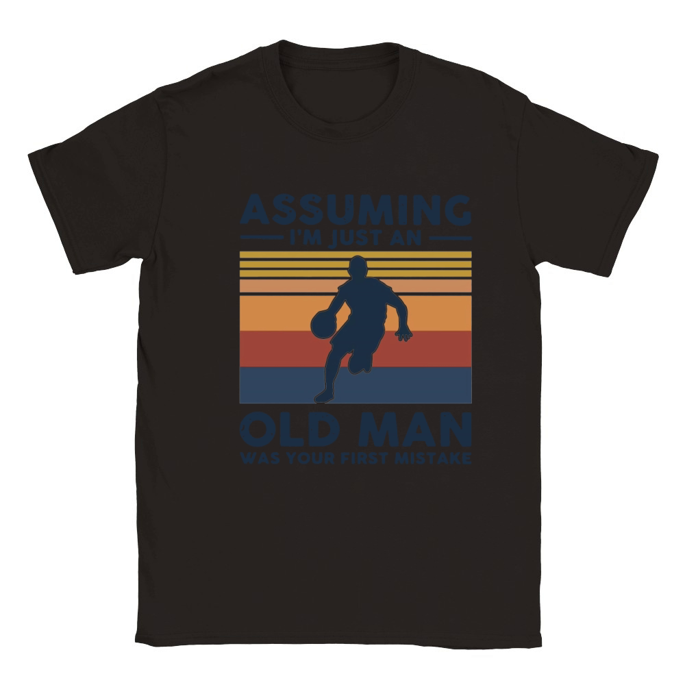 Basketball Assuming I’m Just An Old Man Was Your First Mistake Vintage Shirt Classic Kids Crewneck T-shirt