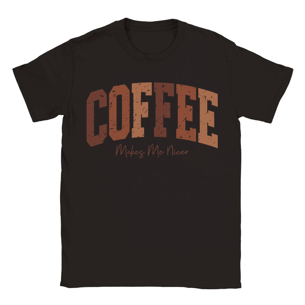 CoffeeMakesMeNicer Retro Classic Kids Crewneck T-shirt