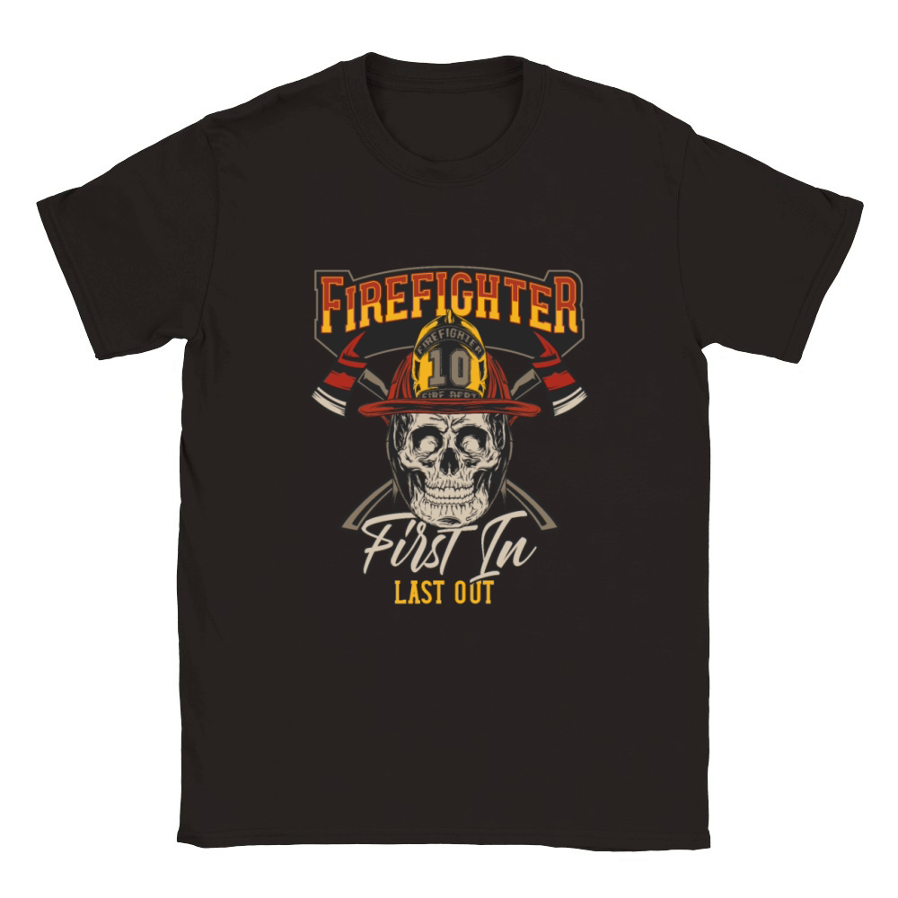 Firefighter First in Last out Classic Kids Crewneck T-shirt