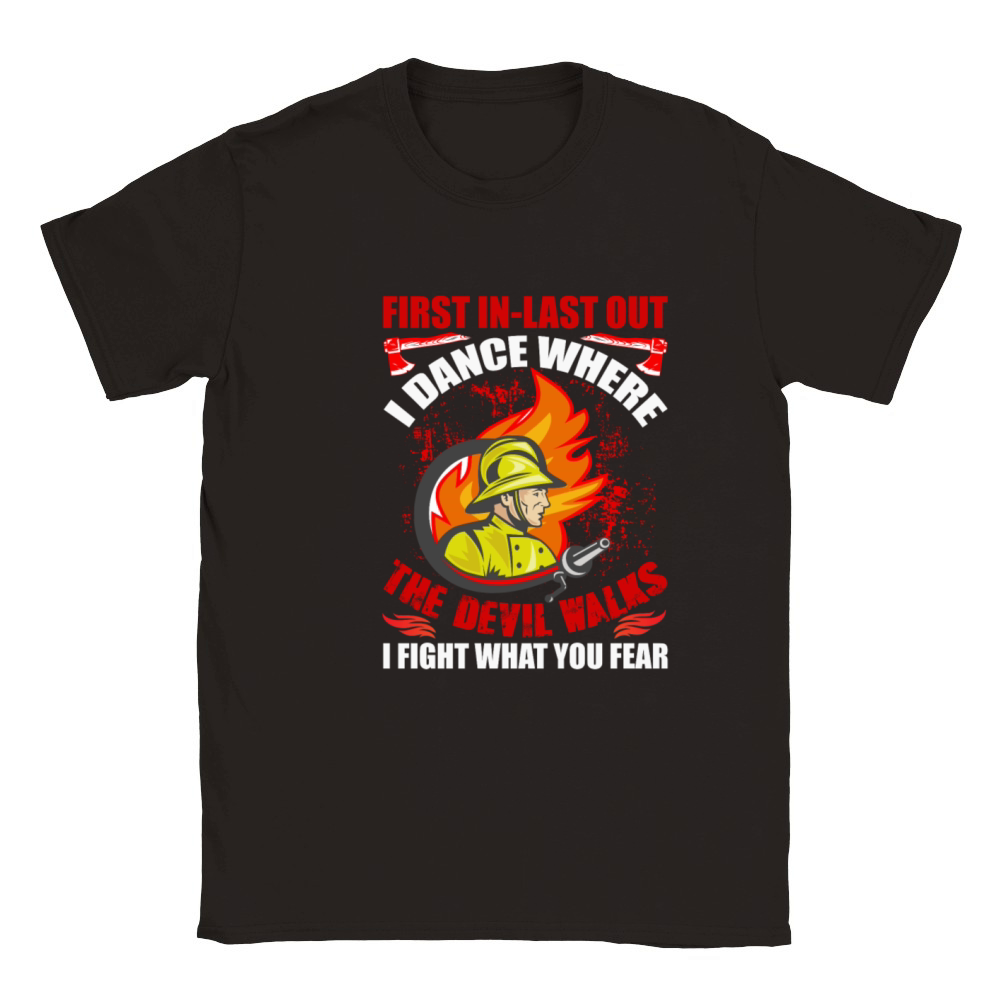 First In Last Out I Dance Where The Devil Walks Classic Kids Crewneck T-shirt