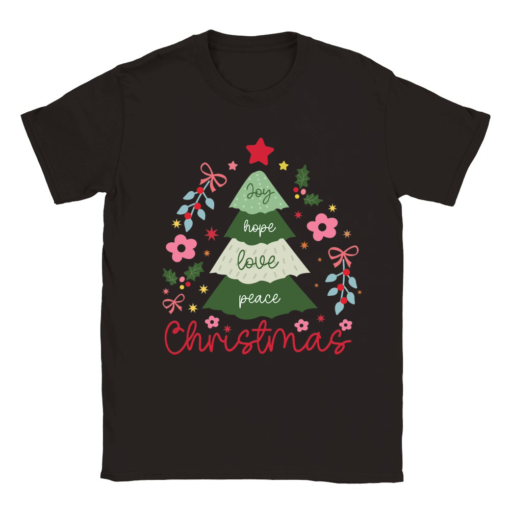 Joy hope love peace christmas Classic Kids Crewneck T-shirt